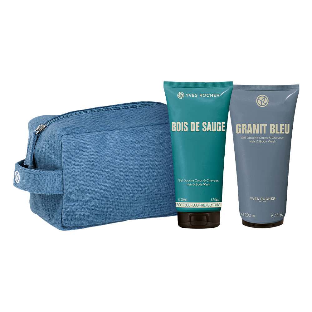 Men's Hair and Body Wash - Bois de Sauge and Granit Bleu