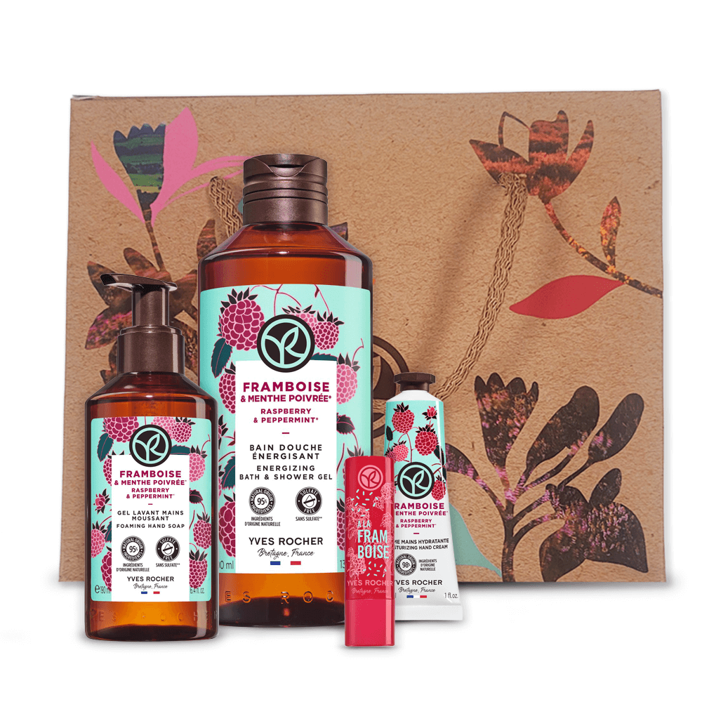 Ensemble routine découverte - Framboise & menthe poivrée