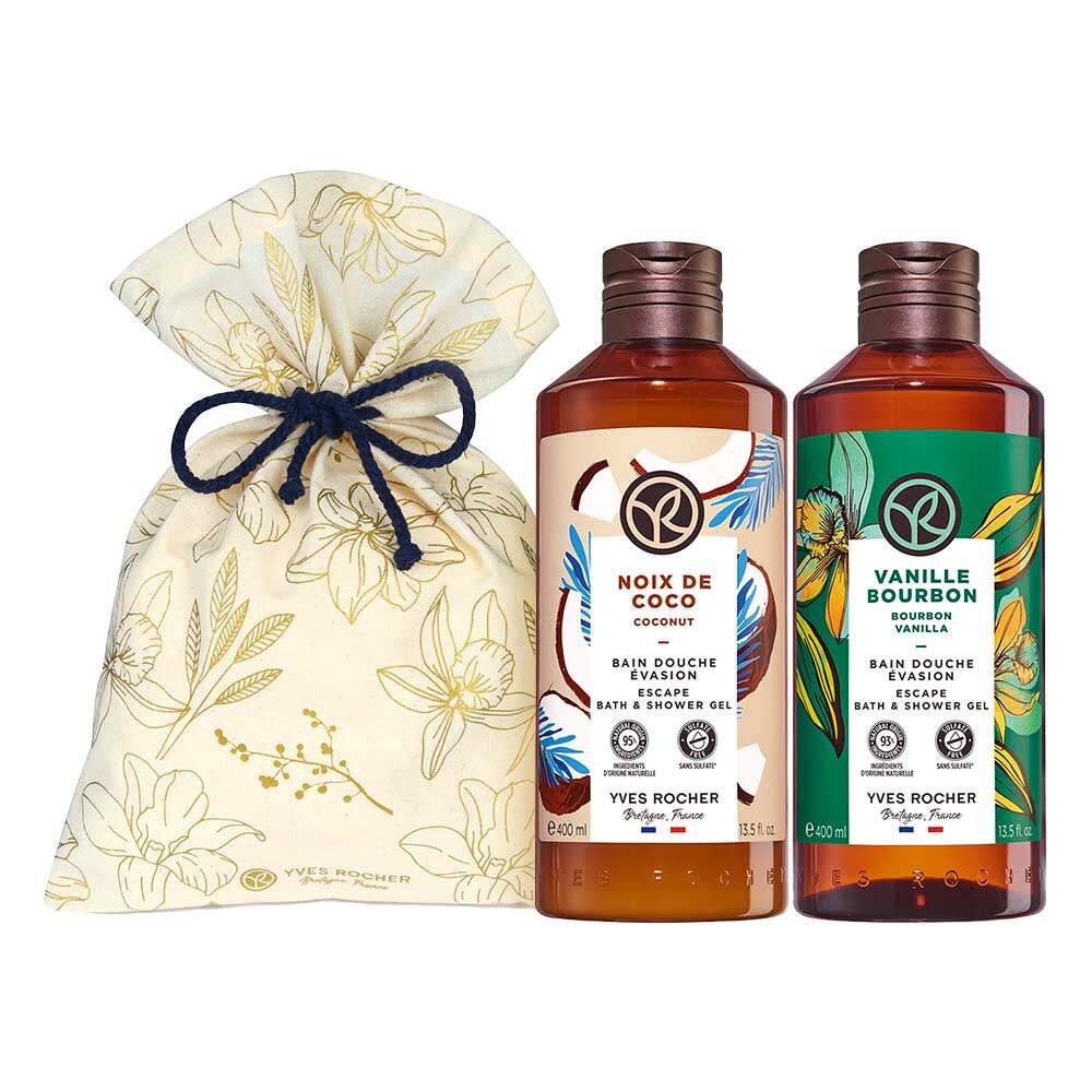 Duo Bath And Shower Gel Set 400ml - Coconut & Vanilla