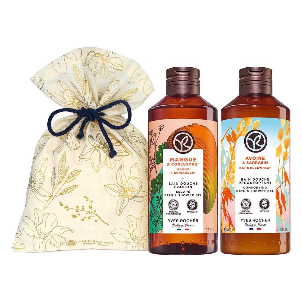 Duo Bath And Shower Gel Set 400ml - Mango & Oat