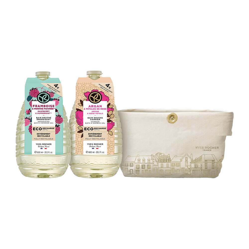 Duo Eco-Refill Bath & Shower Gel - Raspberry & Argan