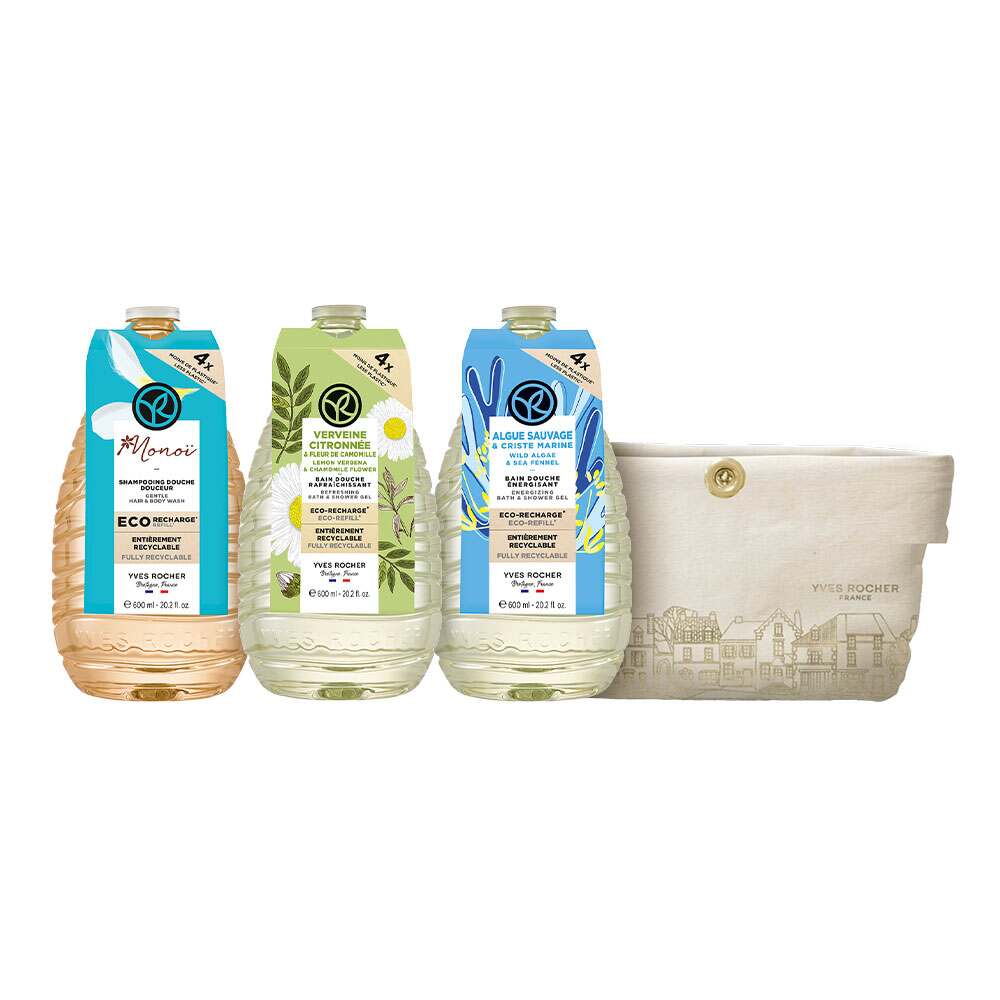 Trio Eco-Refill Bath & Shower Gel - Algae, Lemon Verbena & Monoï