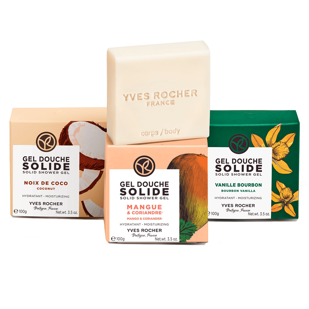 Moisturizing Solid Shower Gels Trio - Tropical Scent