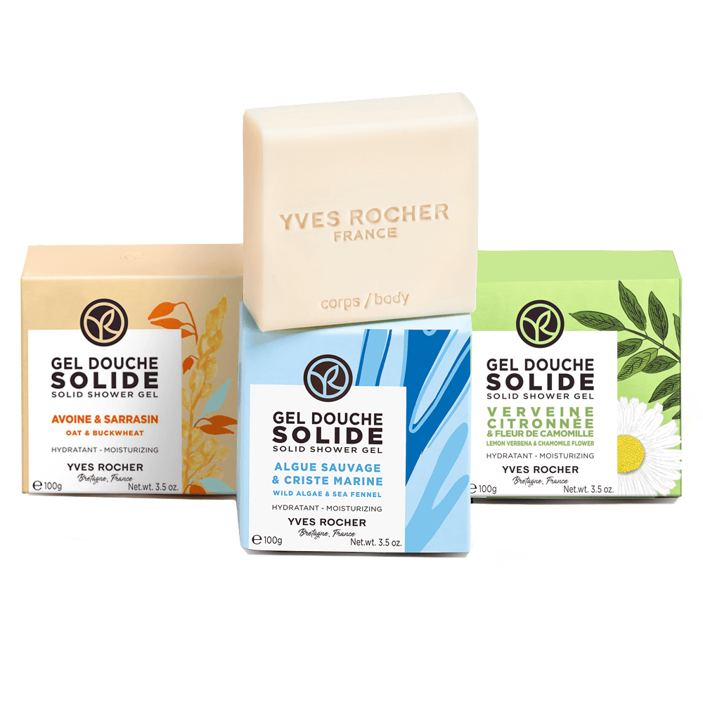 Moisturizing Solid Shower Gels Trio - Soothing Scents