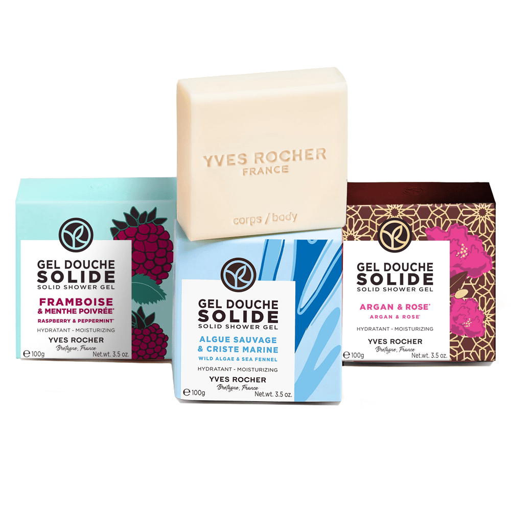 Moisturizing Solid Shower Gels Trio - Refreshing Scents