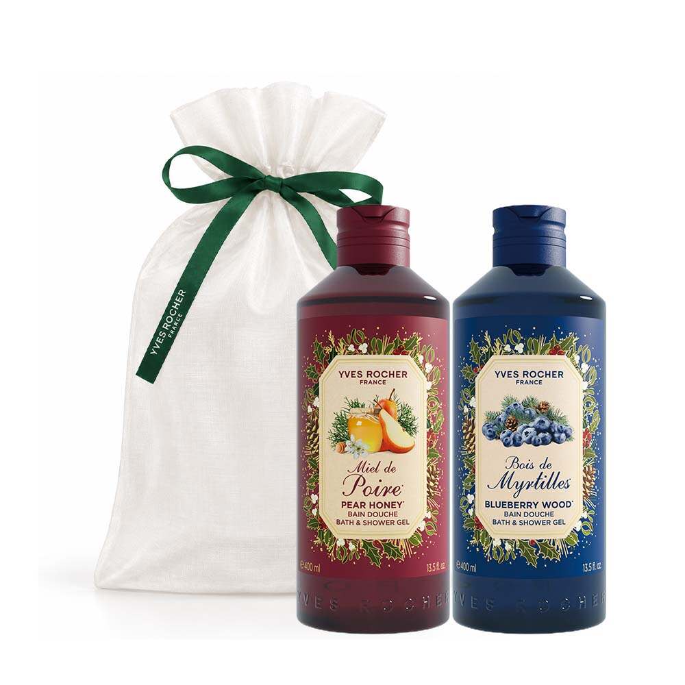 Duo Gels Douche 400ml - Bois de Myrtille et Miel de Poire